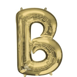 Anagram 34" Foil White Gold Letter B