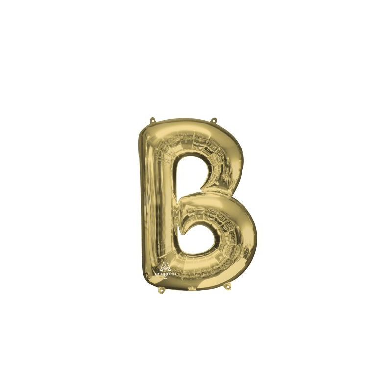 Anagram 34" Foil White Gold Letter B