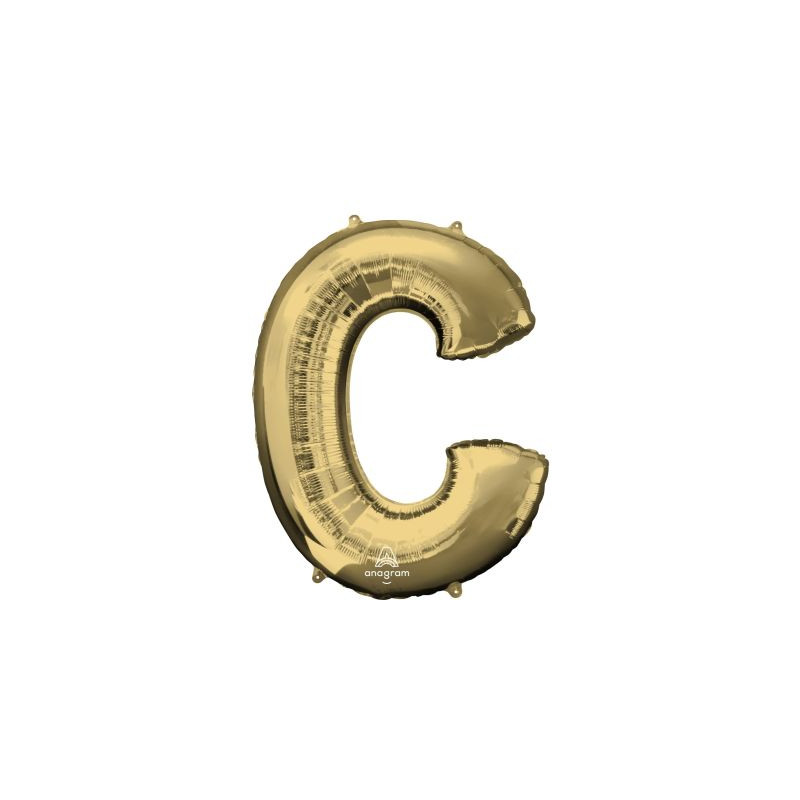 Anagram 34" Foil White Gold Letter C