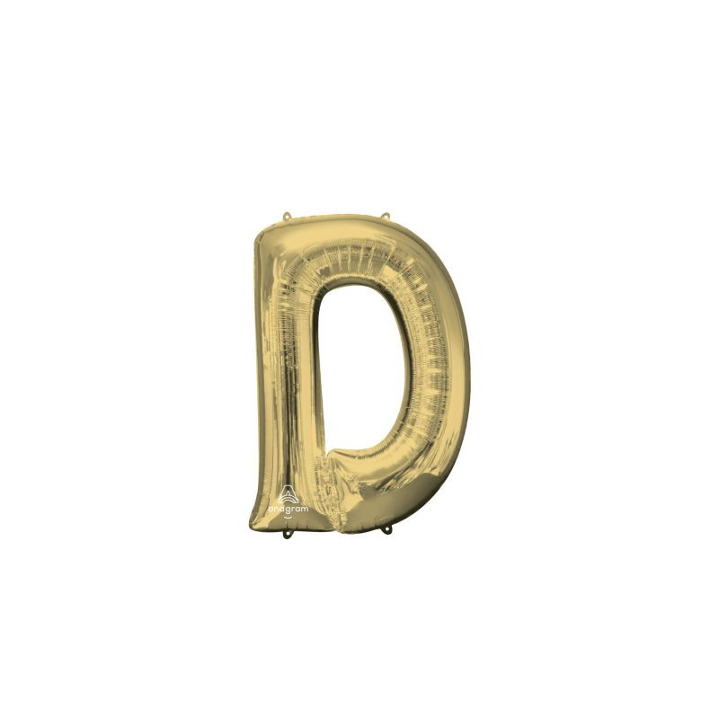 Anagram 34" Foil White Gold Letter D