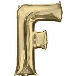 Anagram 34" Foil White Gold Letter F