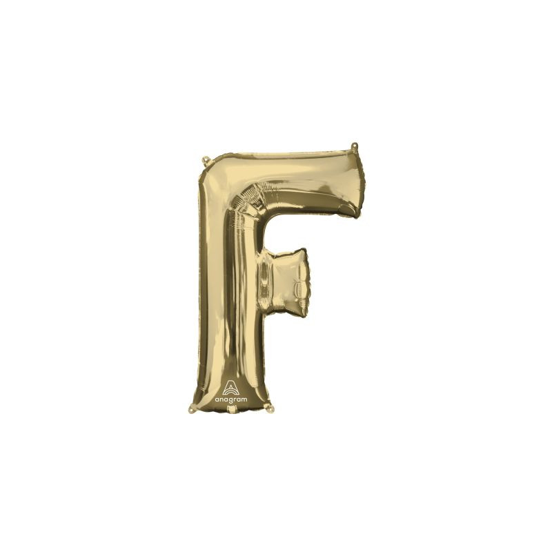 Anagram 34" Foil White Gold Letter F