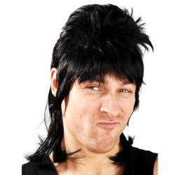 Dazza Mullet Black Wig