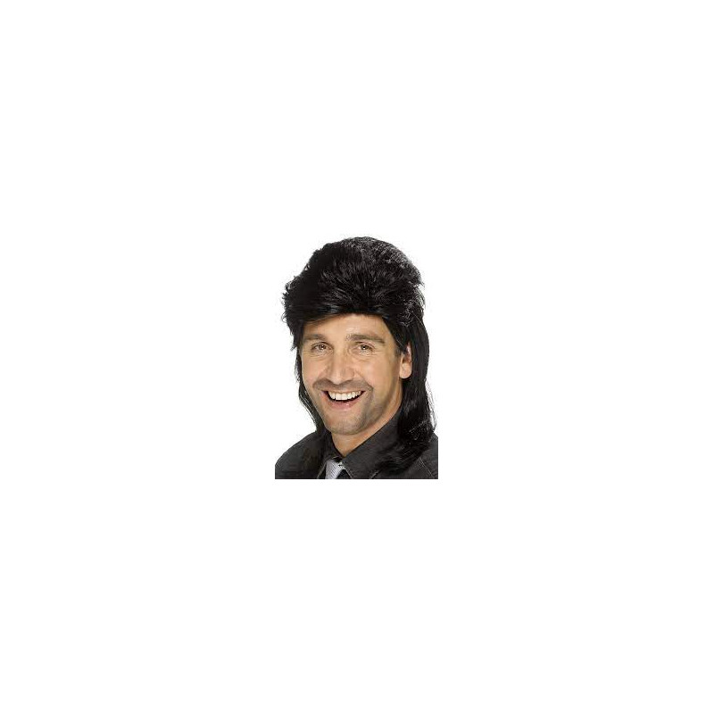 Black Mullet Wig