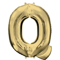 Anagram 34" Foil White Gold Letter Q