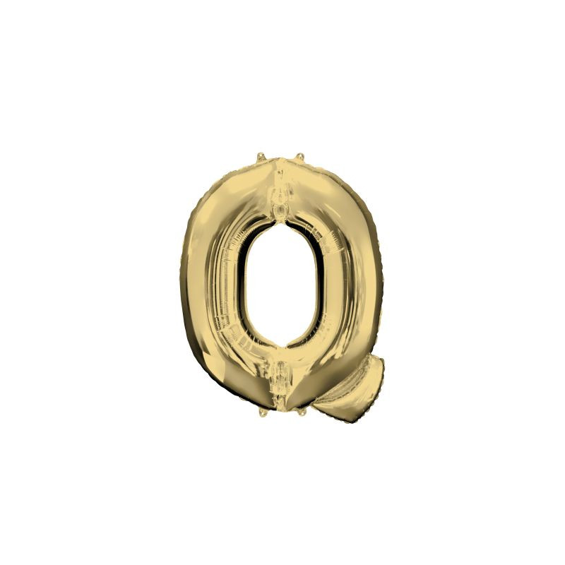 Anagram 34" Foil White Gold Letter Q