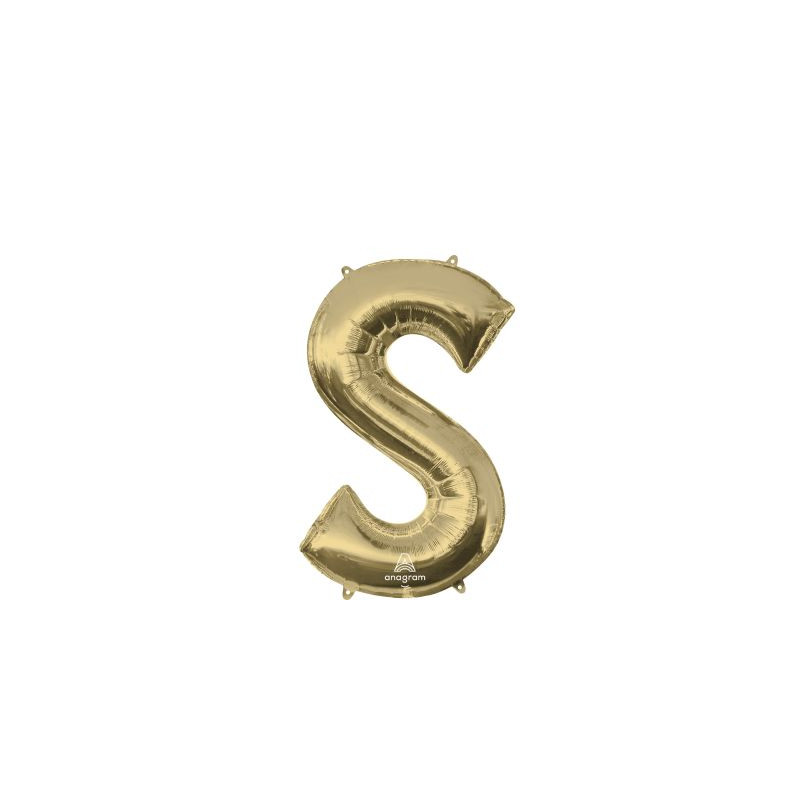 Anagram 34" Foil White Gold Letter S