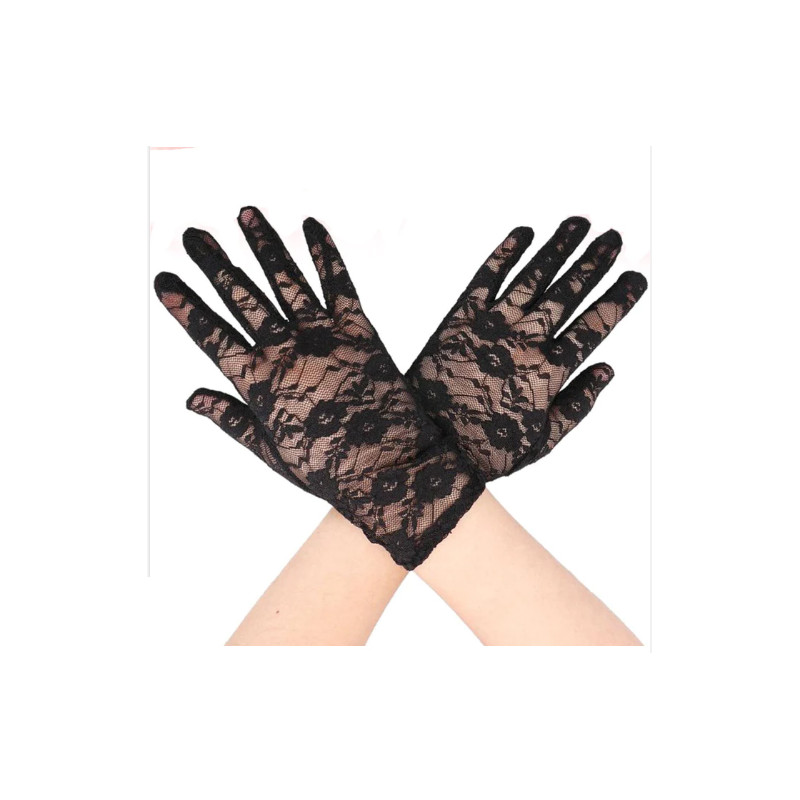 Lace Black Gloves