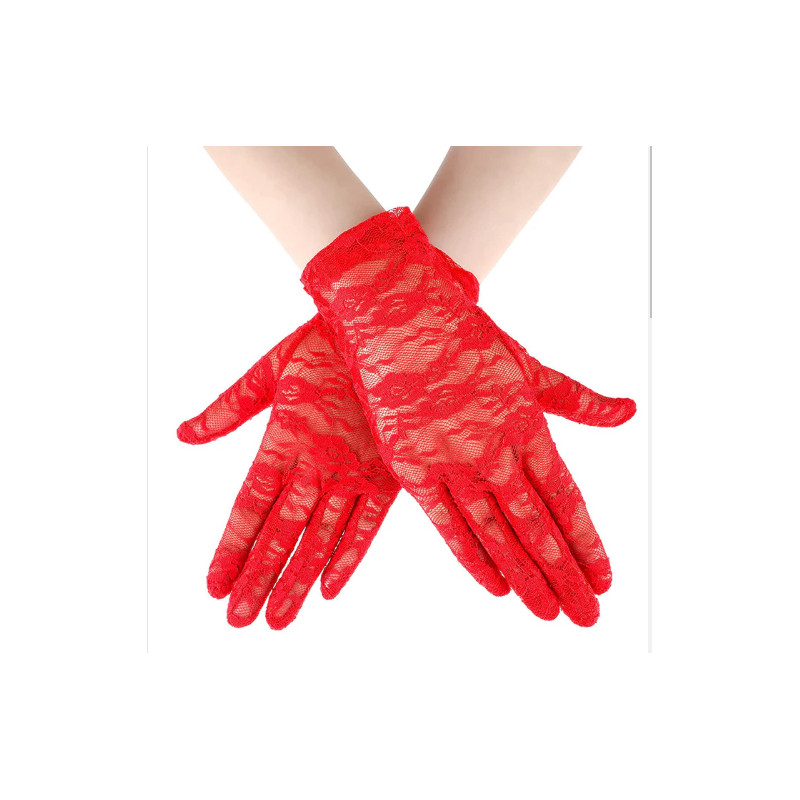 Lace Red Gloves