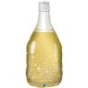 Qualatex Foil Shape Golden Bubbly Wine Bottle