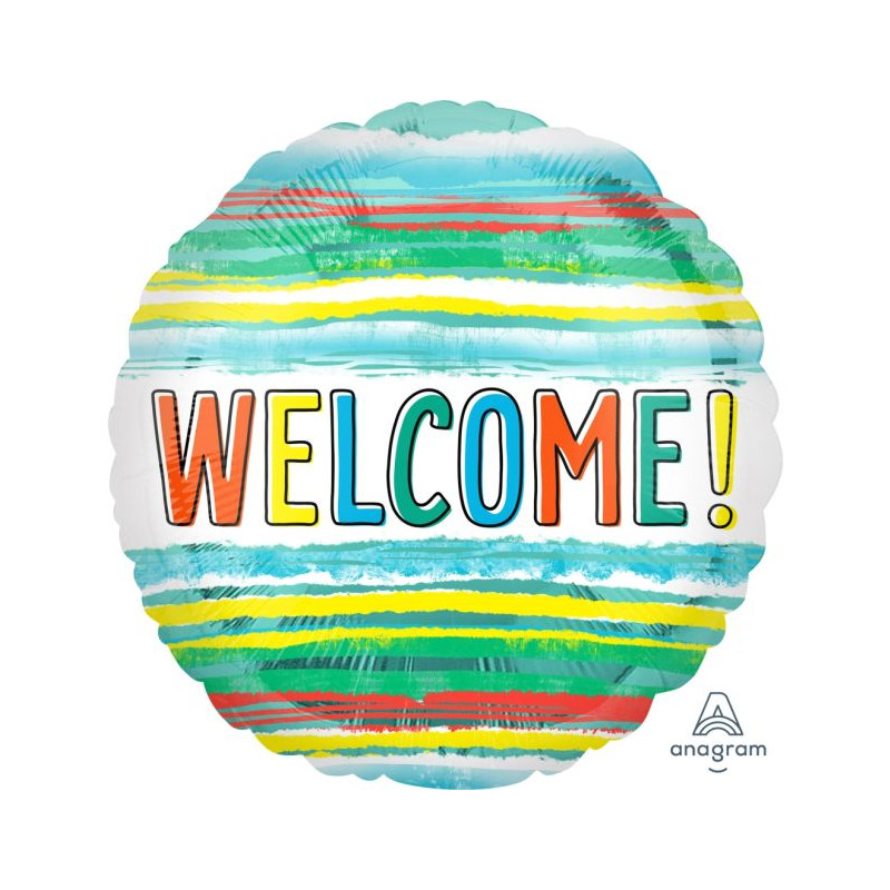 Welcome Watercolor Stripes Foil 45cm