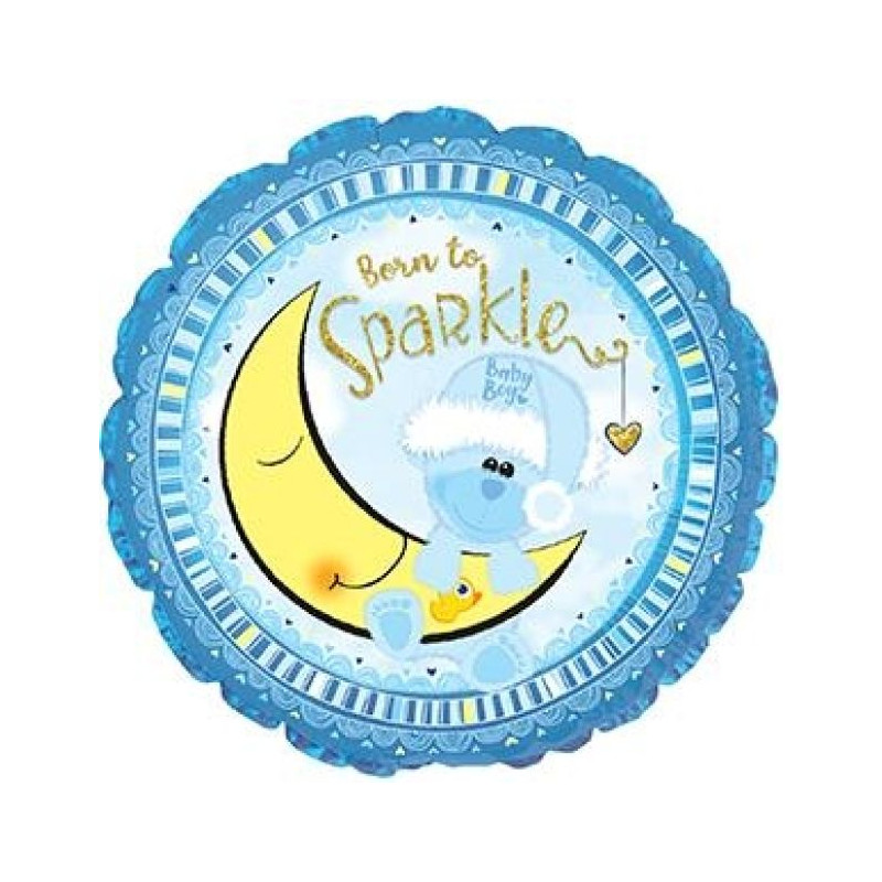 Born Sparkle Baby Boy Foil 45cm