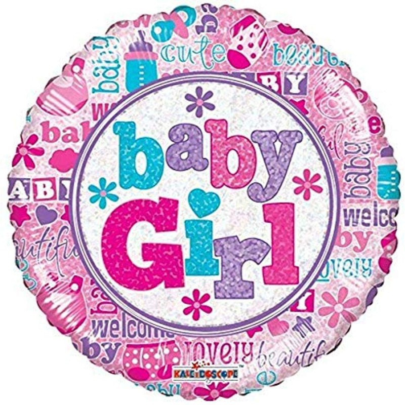 Holographic Baby Girl Foil 45cm