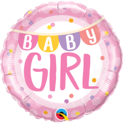 Baby Girl Banner and Dots...