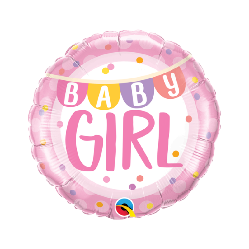 Baby Girl Banner and Dots Foil 45cm