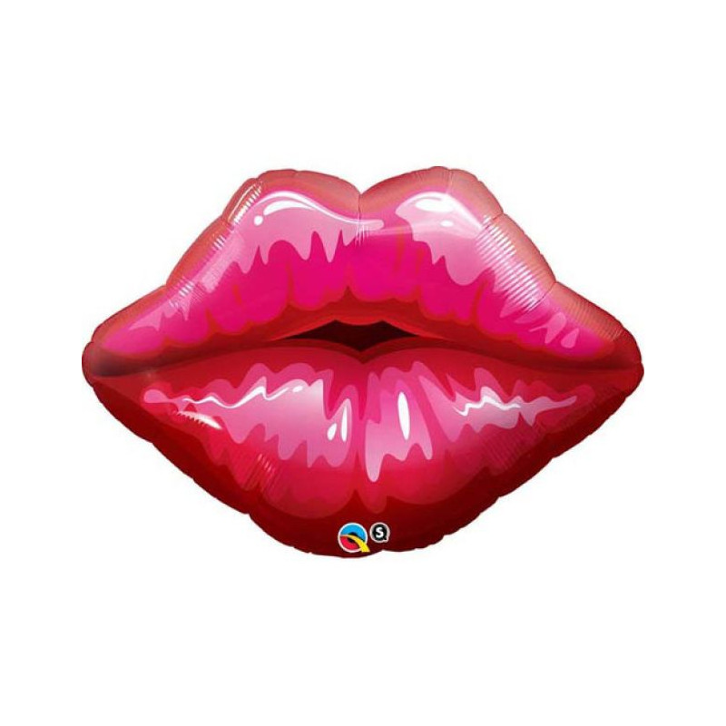 Big Red Kissey Lips Qualatex Foil Shape