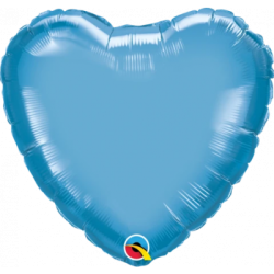 Chrome Blue Heart Foil 45cm