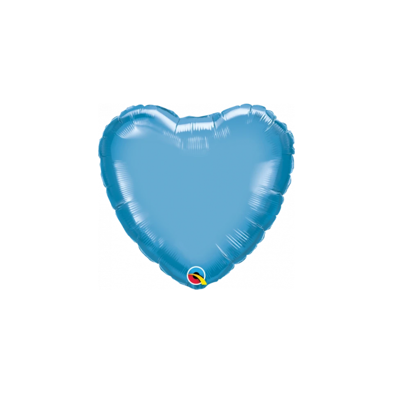 Chrome Blue Heart Foil 45cm