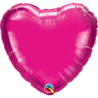 Chrome Magenta Heart Foil 45cm