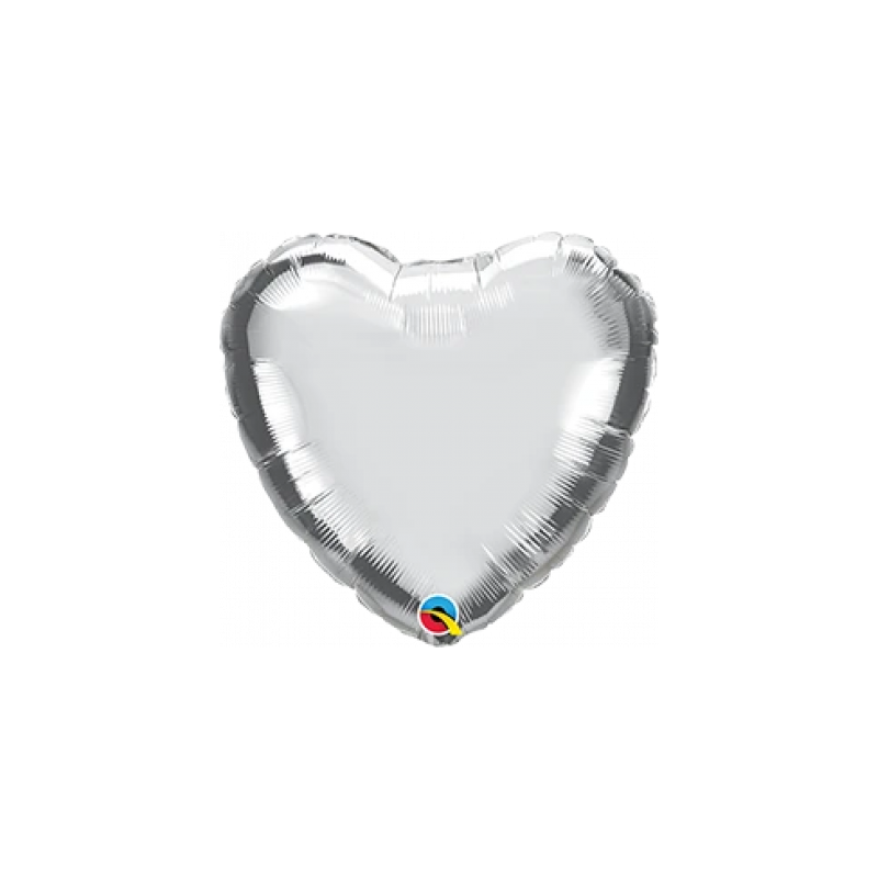 Silver Heart Foil 45cm