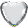 Silver Heart Foil 45cm