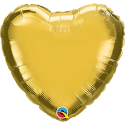 Gold Heart Foil 45cm