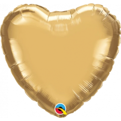 Chrome Gold Heart Foil 45cm