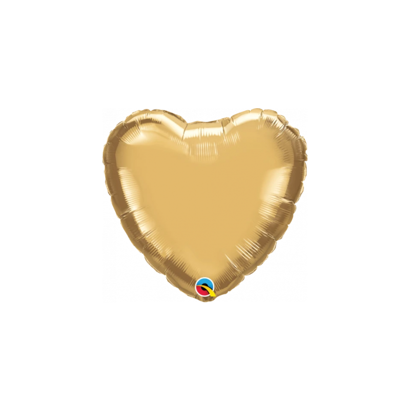 Chrome Gold Heart Foil 45cm