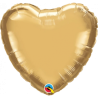 Chrome Gold Heart Foil 45cm