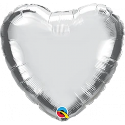 Silver Heart Foil 90cm