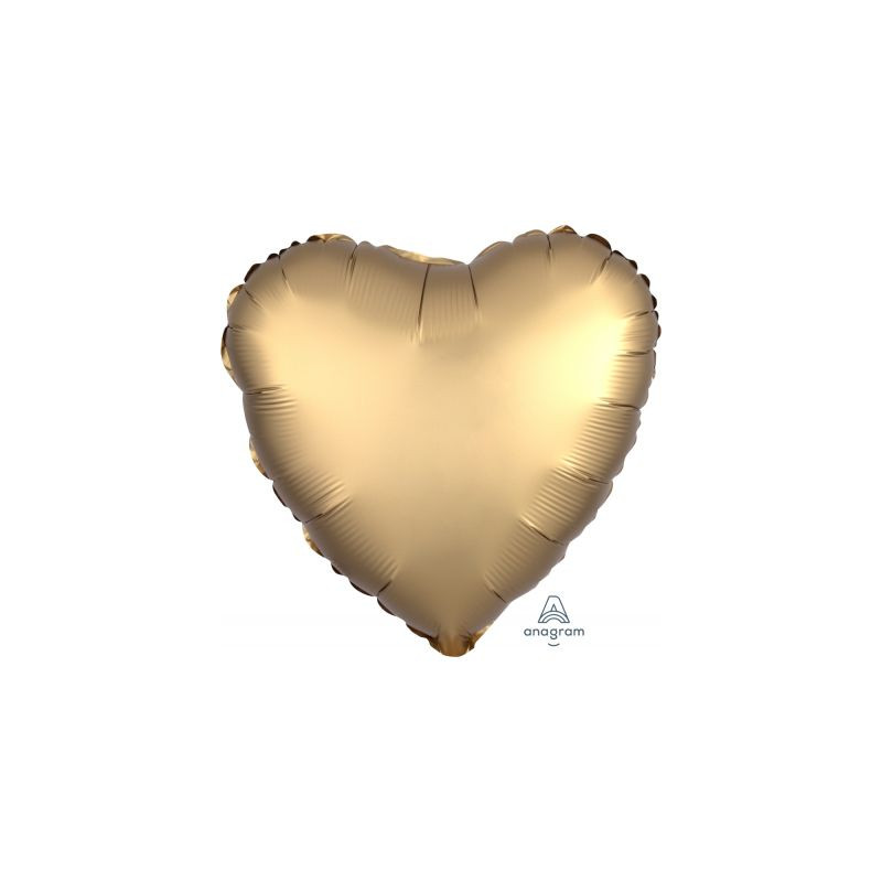 Satin Luxe Gold Heart Foil 45cm