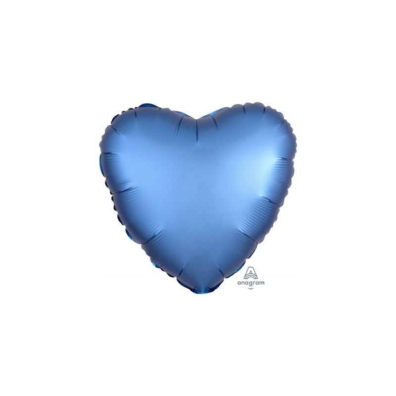 Satin Luxe Azure Heart Foil 45cm