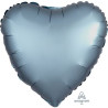 Satin Luxe Steel Blue Heart Foil 45cm