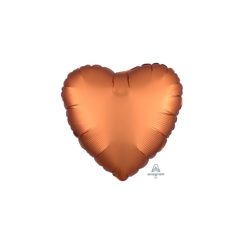 Satin Luxe Amber Heart Foil 45cm