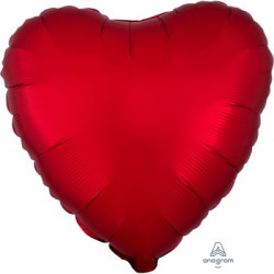 Satin Luxe Sangria Heart Foil 45cm