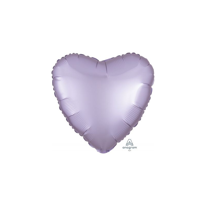 Satin Luxe Lilac Heart Foil 45cm