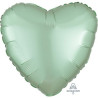 Satin Luxe Mint Green Heart Foil 45cm