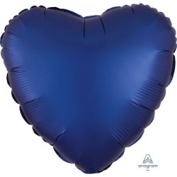 Satin Luxe Navy Heart Foil 45cm