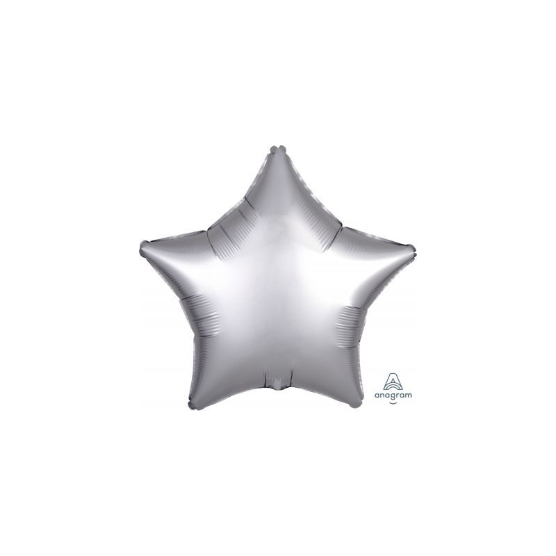 Satin Luxe Platinum Star Foil 45cm