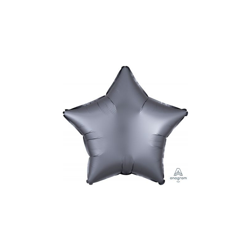 Satin Luxe Graphite Star Foil 45cm