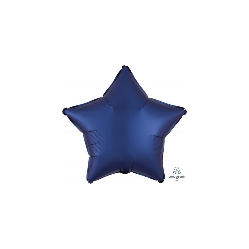 Satin Luxe Navy Star Foil 45cm