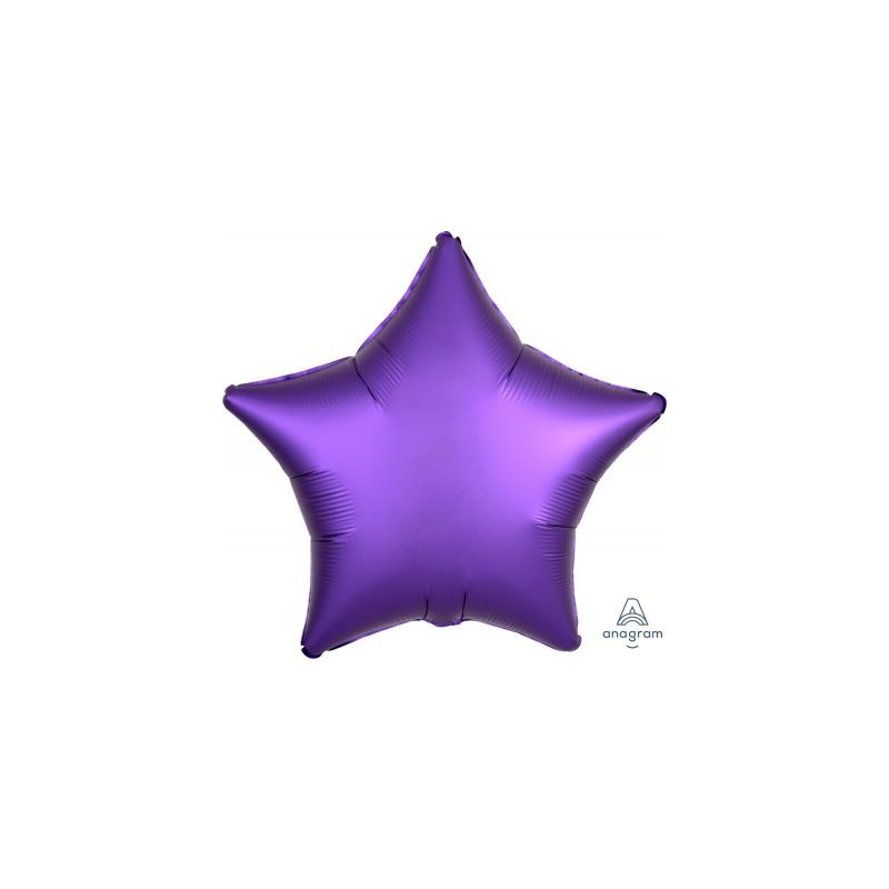 Satin Luxe Purple Royale Star Foil 45cm