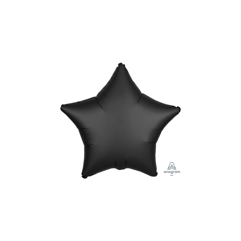 Satin Luxe Onyx Black Star Foil 45cm