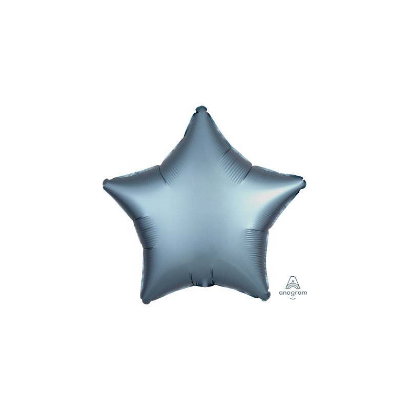 Satin Luxe Steel Blue Star Foil 45cm