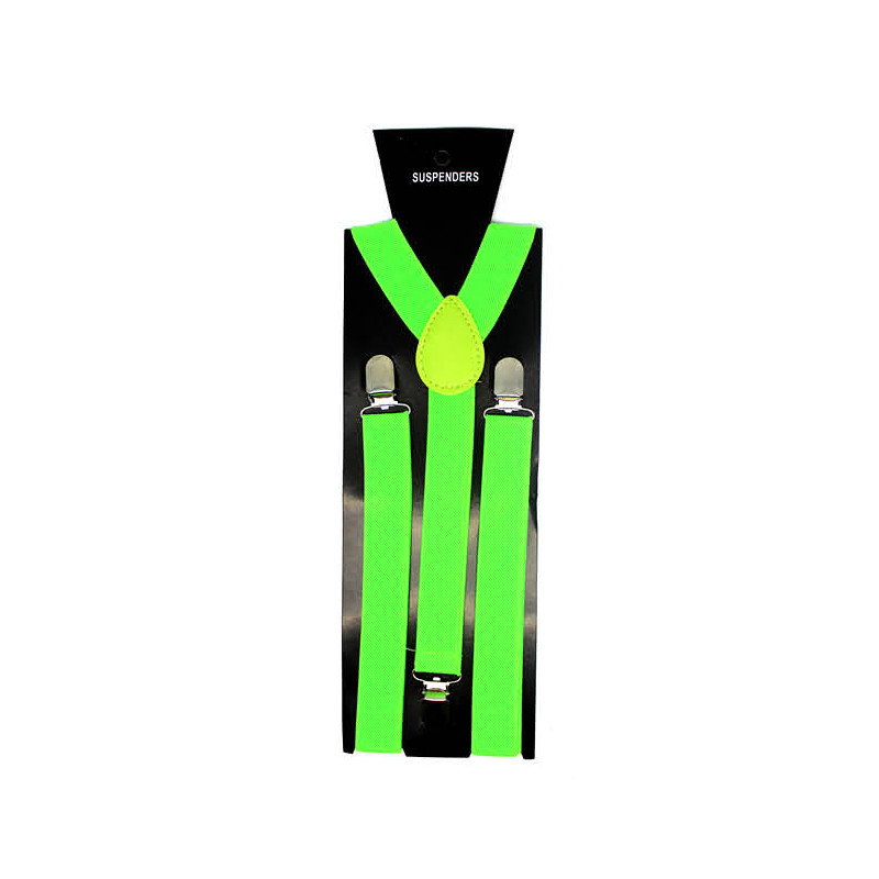 Neon Green Suspenders