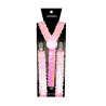 Pink Sequin Suspenders