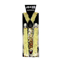 Gold Sequin Suspenders