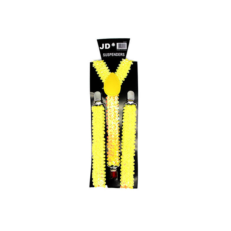 Yellow Sequin Suspenders