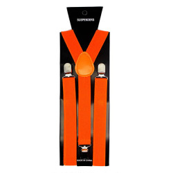 Neon Orange Suspenders