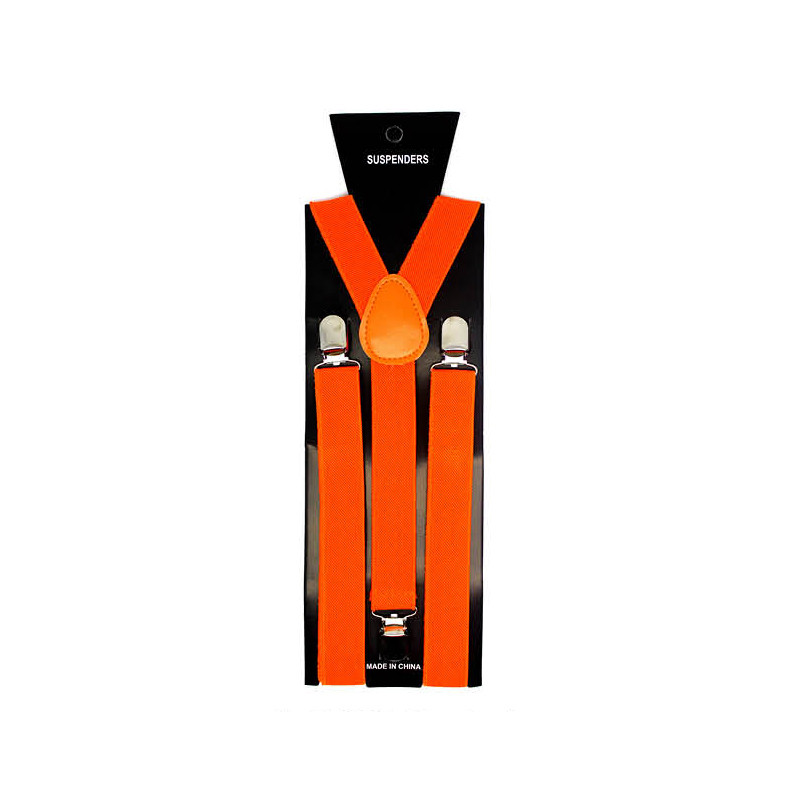 Neon Orange Suspenders